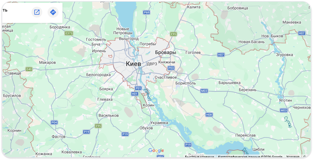 Карта зони обслуговування